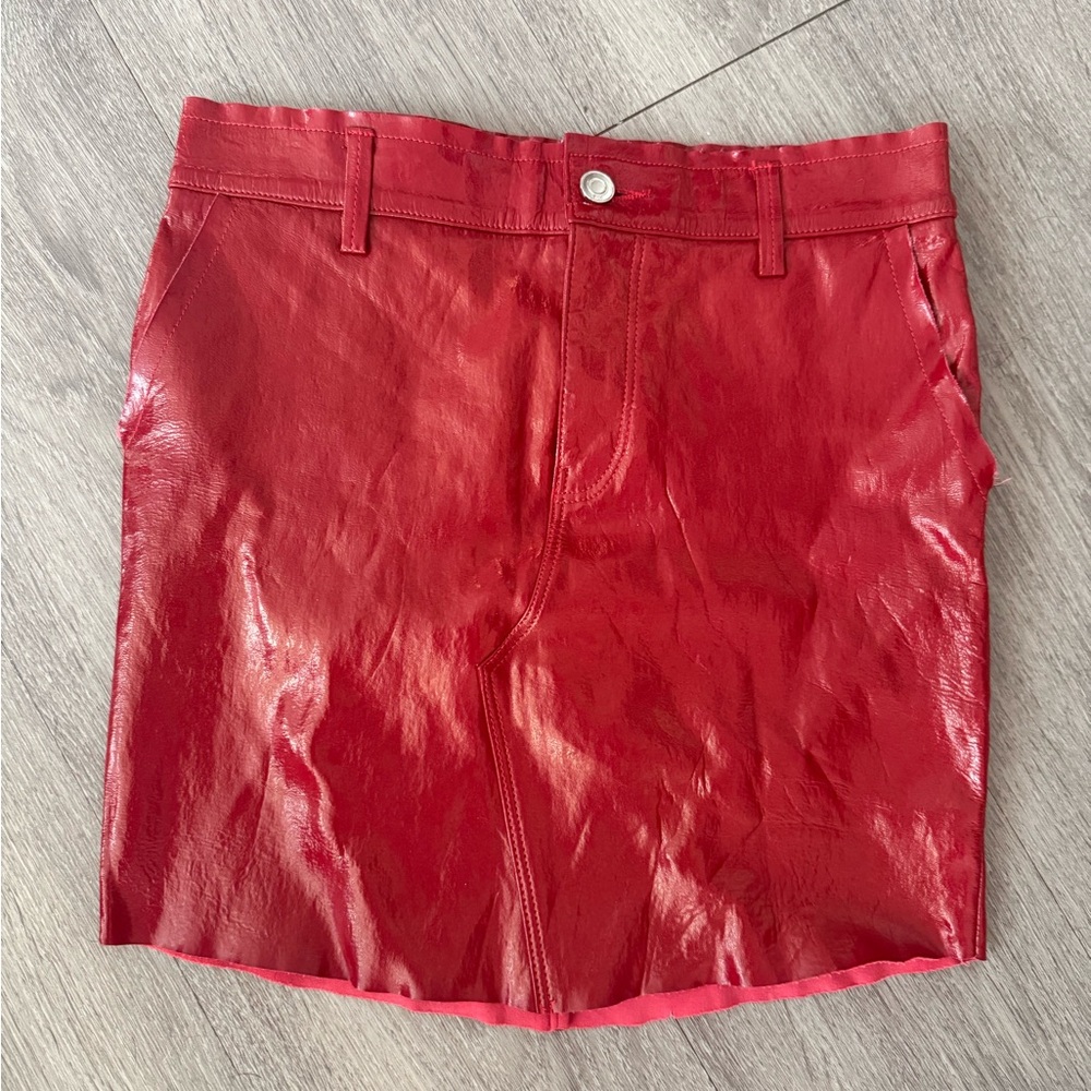 RtA Patent Red Mini Skirt size 4